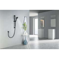 AQ2016MB ОБЕРОН душевой гарнитур 3jet 65 см, матовый черный