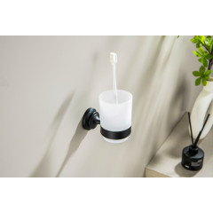 AQ4504MB КЛАССИК стакан с держателем, матовый черный