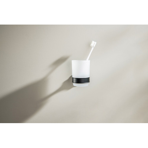 AQ4504MB КЛАССИК стакан с держателем, матовый черный