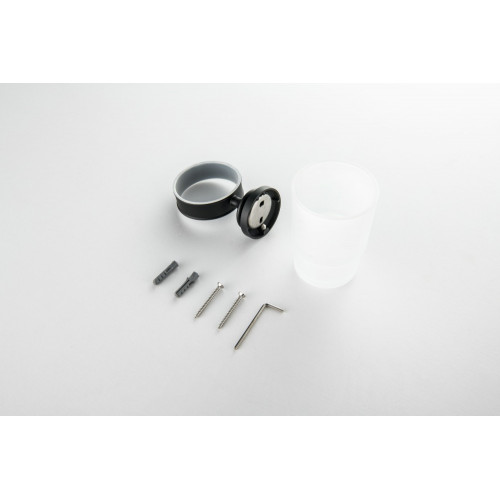 AQ4504MB КЛАССИК стакан с держателем, матовый черный