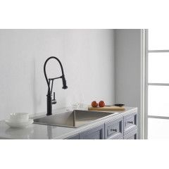 AQ1388MB ЕВРОПА смеситель для кухни 2 jet (профессиональный), матовый черный