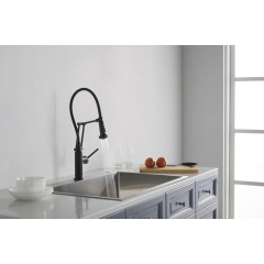 AQ1388MB ЕВРОПА смеситель для кухни 2 jet (профессиональный), матовый черный