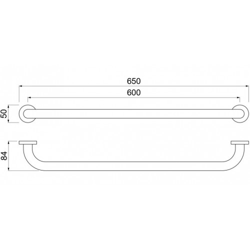 AQ4996CR поручень 650 мм