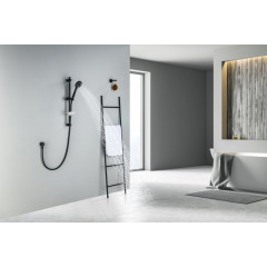 AQ2015MB БЕТТА душевой гарнитур 3jet 60 см, матовый черный