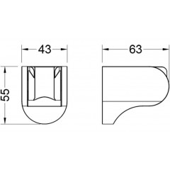 AQ2405MB держатель ручного душа, матовый черный