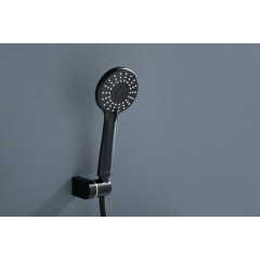 AQ1249MB ОБЕРОН смеситель для ванны с душевым набором 3jet, матовый черный