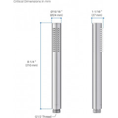 AQ2002CR ЕВРОПА ручной душ 1jet