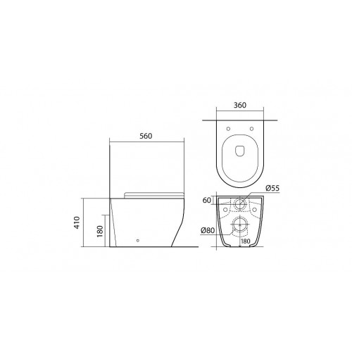 SET BW AQUATEK ЕВРОПА (смывной бачок AQUATEK INS-0000019+кнопка KDI-0000010+унитаз ЕВРОПА AQ1902-00 с тонким сиденьем soft-close)
