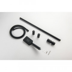 AQ2018MB ЛИРА душевой гарнитур 3jet 65 см, матовый черный