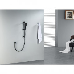 AQ2018MB ЛИРА душевой гарнитур 3jet 65 см, матовый черный