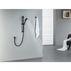 AQ2018MB ЛИРА душевой гарнитур 3jet 65 см, матовый черный