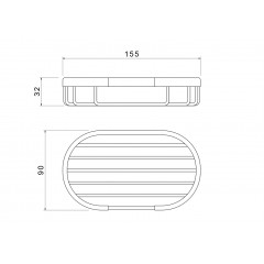 AQ4956BG мыльница решетка, шлиф. золото