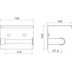 AQ4939CR ЕВРОПА бумагодержатель с полкой
