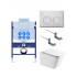 SET AQUATEK ЛИБРА T-TDI002 рама Standard INS-0000018+унитаз AQ1505T-00 с тонким сиденьем soft-close+крепление KKI-0000002 +кнопка TDI-0000002