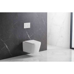 AQ0530-00 ЛИБРА Унитаз подвесной безободковый 515*350*355мм, тонкое сиденье с механизмом плавного закрывания, крепеж