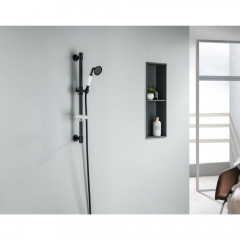 AQ2020MB КЛАССИК душевой гарнитур 1jet 65 см, матовый черный