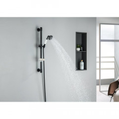 AQ2020MB КЛАССИК душевой гарнитур 1jet 65 см, матовый черный