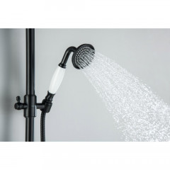 AQ2020MB КЛАССИК душевой гарнитур 1jet 65 см, матовый черный