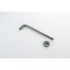 AQ2174BGM держатель верхнего душа настенный 350 мм, оружейная сталь (шлиф. черный хром)