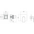 AQ1466MB ЛИРА смеситель для душа 1 режим (внешняя и скрытая часть), матовый черный