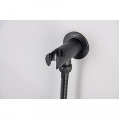 AQ2460MB шланговое подсоединение с держателем, матовый черный