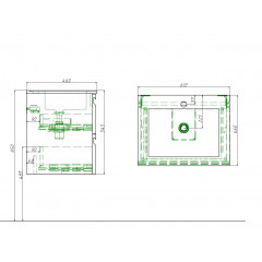 AQ0460-00 мебельная раковина 610*465*170, тонкий край