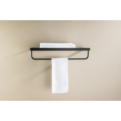 AQ4415MB ЛИРА полка для полотенец, матовый черный