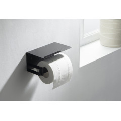 AQ4929MB ЛИБРА бумагодержатель с полкой, матовый черный