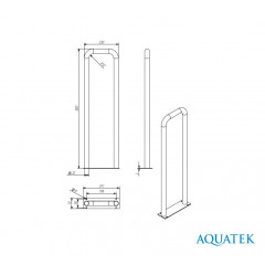 Поручень настенный стационарный 800*230мм