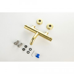 AQ1343BG ЕВРОПА термостатический смеситель для ванны, шлиф. золото