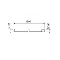 AQ2105BG шланг для душа 150 см нержавейка, шлиф. золото