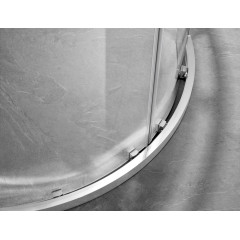 AQ ARI RO 09020CH Душевой уголок 1/4 круга, двери раздвижные 900x900x2000, профиль хром, стекло прозрачное