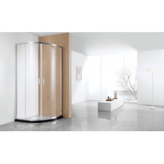AQ ARI RO 09020CH Душевой уголок 1/4 круга, двери раздвижные 900x900x2000, профиль хром, стекло прозрачное