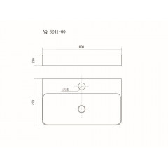 AQ3241-00 раковина 600*420*130мм для монтажа на столешницу