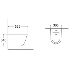 AQ1160-00 КЛАССИК биде подвесное525*365*340