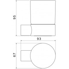 AQ4404MB ЛИРА стакан с держателем, матовый черный