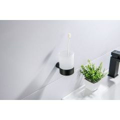 AQ4404MB ЛИРА стакан с держателем, матовый черный