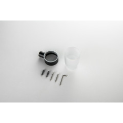 AQ4404MB ЛИРА стакан с держателем, матовый черный