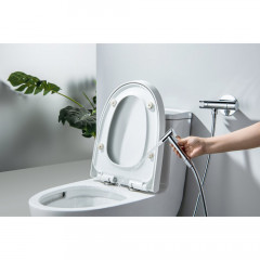 AQ1027CR ОБЕРОН комплект для гигиенического душа термостатический встроенный (смеситель + гигиеническая лейка + шланг)