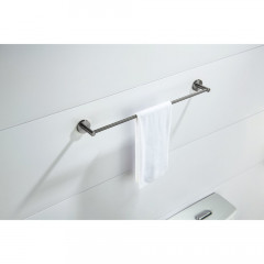 AQ4120BGM ЕВРОПА полотенцедержатель 450 мм, оружейная сталь (шлиф. черный хром)