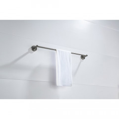 AQ4120BGM ЕВРОПА полотенцедержатель 450 мм, оружейная сталь (шлиф. черный хром)