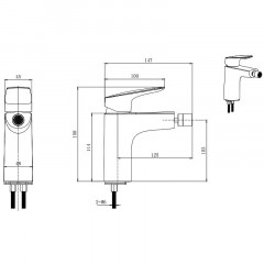 AQ1018MB ВЕГА смеситель для биде, матовый черный