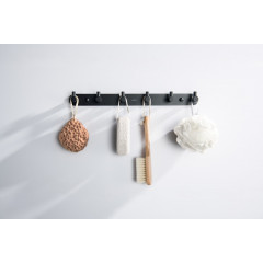 AQ4124MB ЕВРОПА планка с 6 крючками, матовый черный