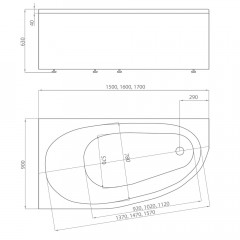 Ванна Дива 150*90 левая