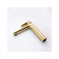 AQ1804BG НИКА смеситель для раковины высокий 190 без донного клапана, шлиф.золото