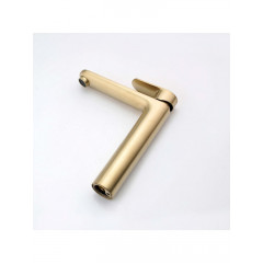 AQ1804BG НИКА смеситель для раковины высокий 190 без донного клапана, шлиф.золото