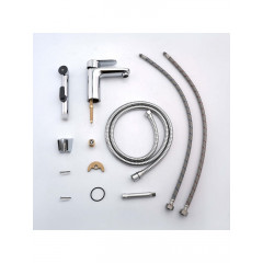 AQ1812CR НИКА смеситель для раковины 90 без донного клапана с гигиеническим ручным душем