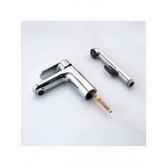 AQ1812CR НИКА смеситель для раковины 90 без донного клапана с гигиеническим ручным душем