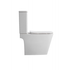 AQ1263NT-00 ЛИБРА New Унитаз напольный безободковый TORNADO с бачком 635*385*820мм, горизонтальный выпуск, тонкое сиденье soft-close, крепеж