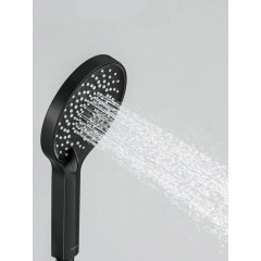 AQ2035MB ЛУГАНО душевой набор 3jet, матовый черный